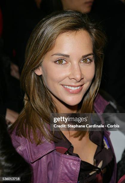 Melissa Theuriau at the Celine Fall/Winter 2007-2008 collection during Paris Fashion Week.