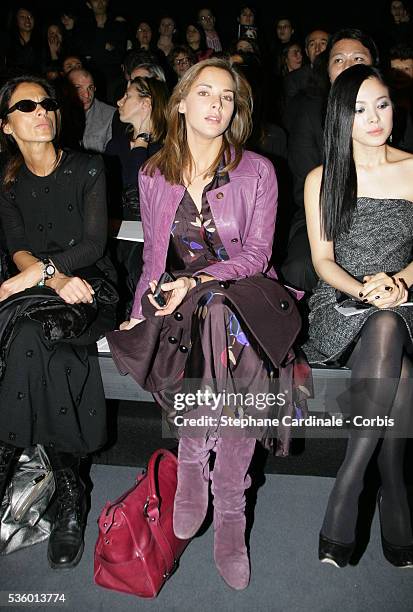Melissa Theuriau at the Celine Fall/Winter 2007-2008 collection during Paris Fashion Week.