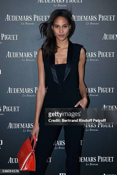Model Cindy Bruna attends the Audemars Piguet Rue Royale Boutique Opening on May 26, 2016 in Paris, France.