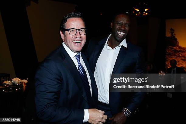 Of Audemars Piguet Francois Henry Bennahmias and Omar Sy attend the Audemars Piguet Rue Royale Boutique Opening on May 26, 2016 in Paris, France.