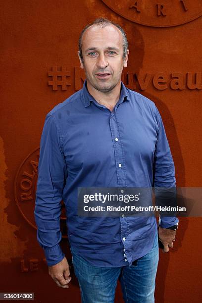 Rugby Trainer Philippe Saint-Andre attends Day Ten of the 2016 French Tennis Open at Roland Garros on May 31, 2016 in Paris, France.