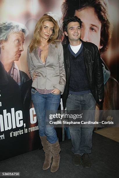 Producer Thomas Langmann and his wife attend the premiere of "Ensemble, c'est tout" in Paris.