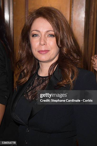 Isabelle Boulay attends attends the Jean Paul Gaultier show as part of the Paris Fashion Week Womenswear Spring/Summer 2015 on September 27, 2014 in...