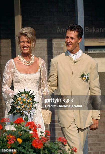 German Formula One driver Michael Schumacher spouses Corinna Betsch in Kerpen.