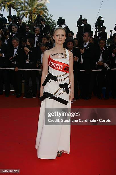Sarah Forestier arrives at the premiere of "Chacun Son Cinema" during the 60th Cannes Film Festival.