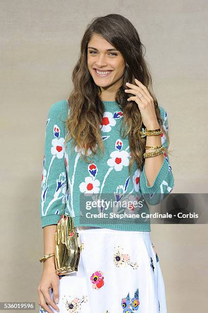 Elisa Sednaoui attends the Chanel show as part of the Paris Fashion Week Womenswear Spring/Summer 2015 on September 30, 2014 in Paris, France.