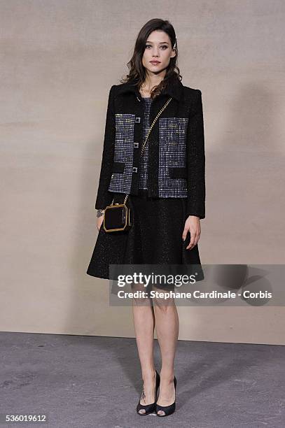 Astrid Berges-Frisbey attends the Chanel show as part of the Paris Fashion Week Womenswear Spring/Summer 2015 on September 30, 2014 in Paris, France.