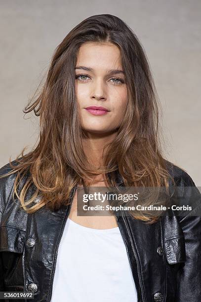 Louise Grinberg attends the Chanel show as part of the Paris Fashion Week Womenswear Spring/Summer 2015 on September 30, 2014 in Paris, France.