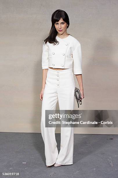 Caroline Sieber attends the Chanel show as part of the Paris Fashion Week Womenswear Spring/Summer 2015 on September 30, 2014 in Paris, France.