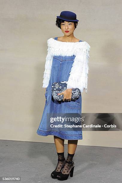 Sheila Sim attends the Chanel show as part of the Paris Fashion Week Womenswear Spring/Summer 2015 on September 30, 2014 in Paris, France.