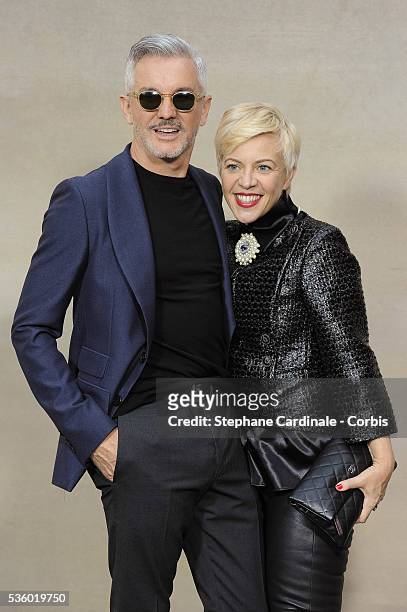 Baz Luhrmann and Catherine Martin attend the Chanel show as part of the Paris Fashion Week Womenswear Spring/Summer 2015 on September 30, 2014 in...