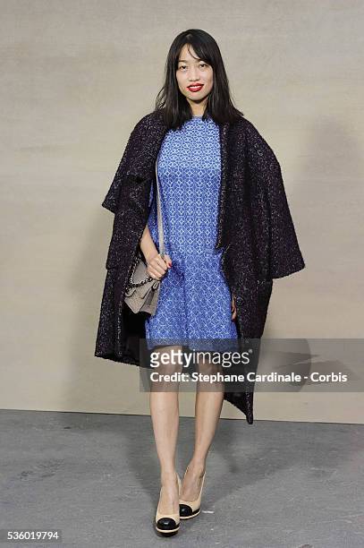 Yi Zhou attends the Chanel show as part of the Paris Fashion Week Womenswear Spring/Summer 2015 on September 30, 2014 in Paris, France.