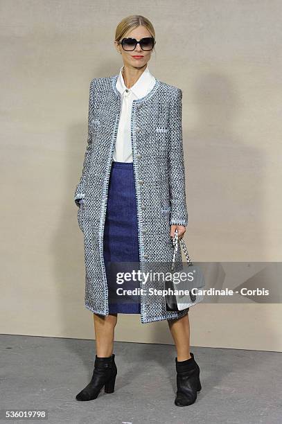 Laura Bailey attends the Chanel show as part of the Paris Fashion Week Womenswear Spring/Summer 2015 on September 30, 2014 in Paris, France.