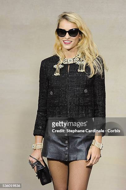 Alice Dellal attends the Chanel show as part of the Paris Fashion Week Womenswear Spring/Summer 2015 on September 30, 2014 in Paris, France.