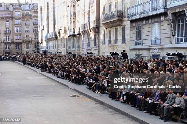 General View of the Chanel show at the "Grand Palais" as part of the Paris Fashion Week Womenswear Spring/Summer 2015 on September 30, 2014 in Paris,...