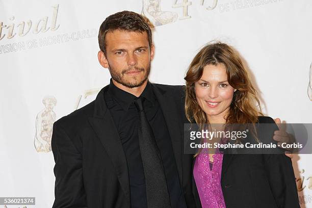 Actors Toinette Laquiere and Arnaud Binard attend the TF1 premiere of "Mystere".