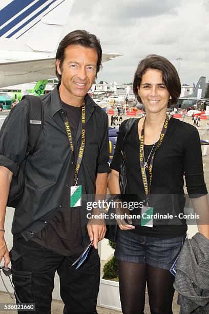 Hosts Alexandre Debanne and Valerie Benaim at the Salon du Bourget.