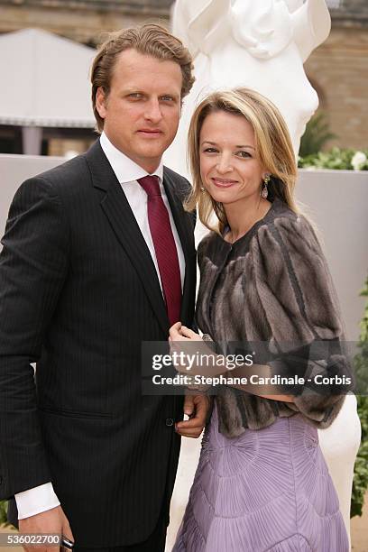 Alessandro Vallarino Gancia and Delphine Arnault at the Christian Dior "Haute Couture" Fall-Winter 2007/2008 collection held at the Versailles Castle...