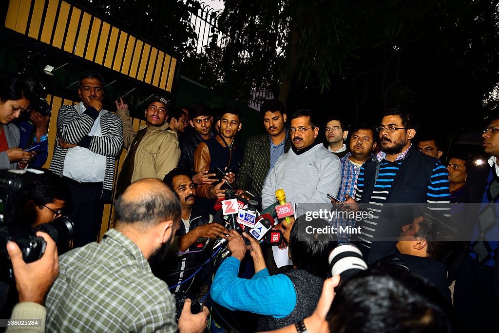 Delhi CM Arvind Kejriwal Addresses Media