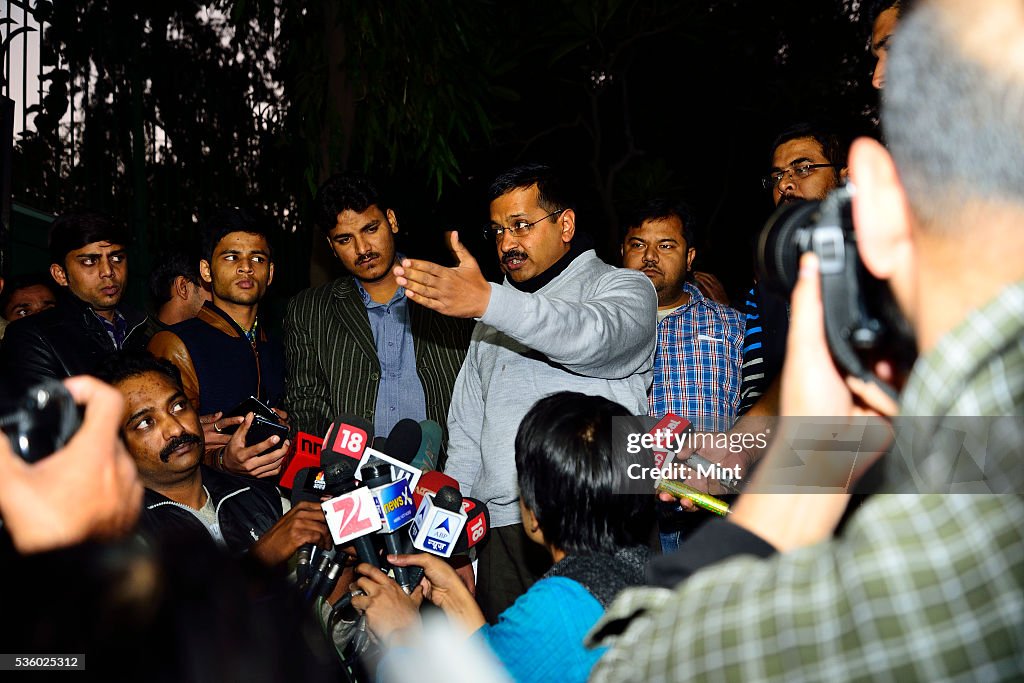 Delhi CM Arvind Kejriwal Addresses Media