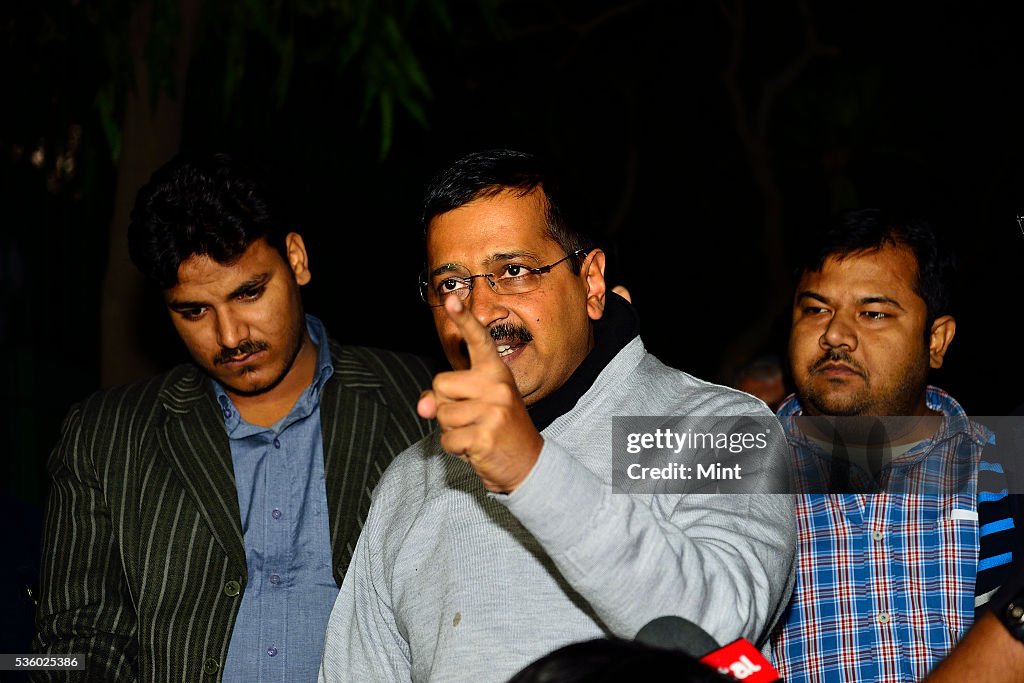 Delhi CM Arvind Kejriwal Addresses Media