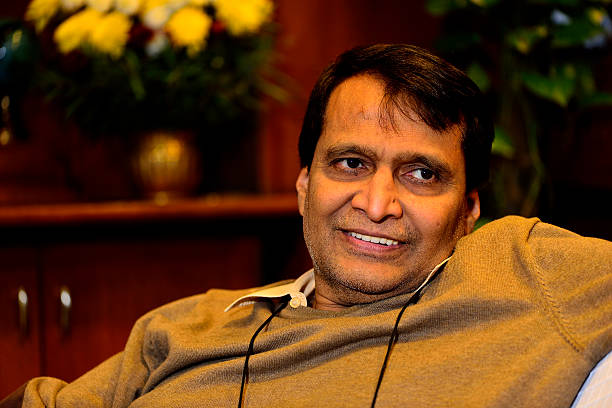 Suresh Prabhu, Railway Minister of India, poses for a profile shoot at his Delhi office on December 17, 2015 in New Delhi, India.