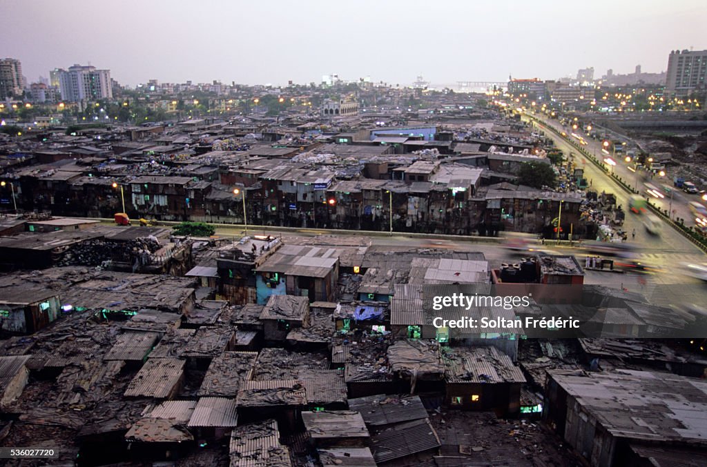 Dharavi Slum in Mumbai
