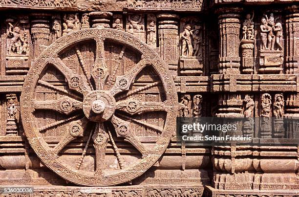 konark sun temple in orissa - konark wheel stock pictures, royalty-free photos & images