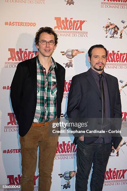 Directors Louis Clichy and Alexandre Astier attend the 'Asterix: Le Domaine des Dieux' Premiere at Le Grand Rex on November 23, 2014 in Paris, France.