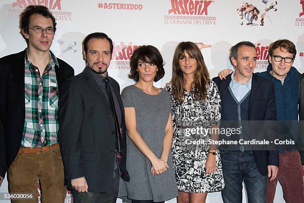 Directors Louis Clichy, Alexandre Astier, Florence Foresti, Geraldine Nakache, Elie Semoun and Lorant Deutsch attend the 'Asterix: Le Domaine des...