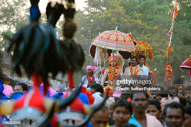 dussehra festival in jagdalpur - saraswati puja stock pictures, royalty-free photos & images