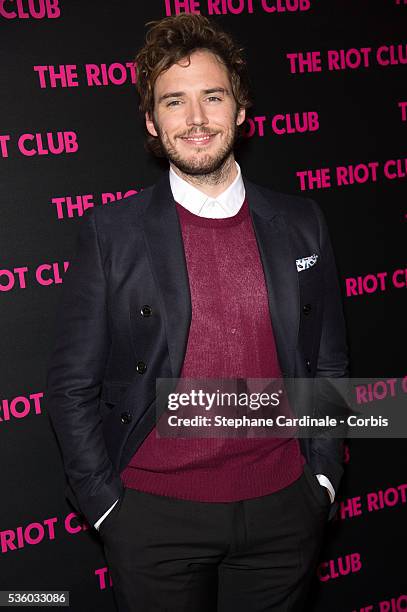 Sam Claflin attends 'The Riot Club' Paris Premiere at Mk2 Bibliotheque on December 1, 2014 in Paris, France.