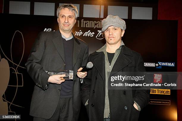 Alain Goldman and Olivier Dahan at the 15th "Film Francais" Prizes held in Paris.