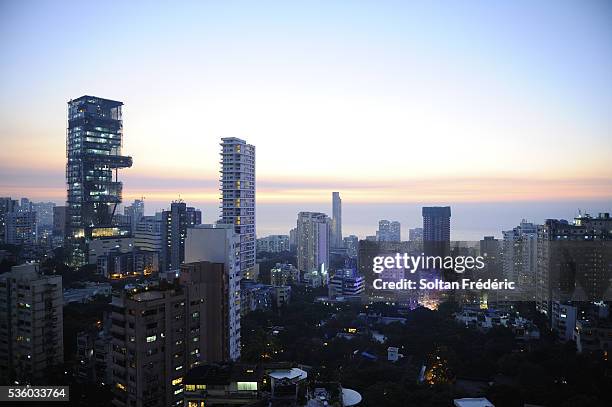 view of south mumbai - mumbai stock-fotos und bilder