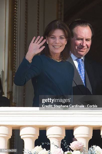 Princess Caroline of Hanover attends the Official Presentation Of The Monaco Twins : Princess Gabriella of Monaco And Prince Jacques of Monaco At The...