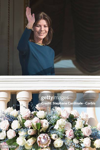 Princess Caroline of Hanover attends the Official Presentation Of The Monaco Twins : Princess Gabriella of Monaco And Prince Jacques of Monaco At The...