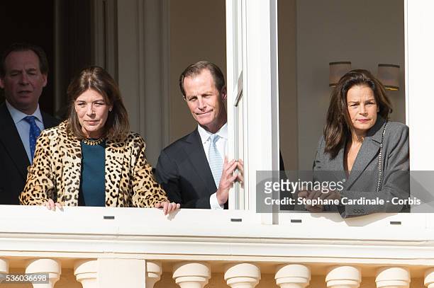 Princess Caroline of Hanover, Christopher LeVine and Princess Stephanie of Monaco attend the Official Presentation Of The Monaco Twins : Princess...