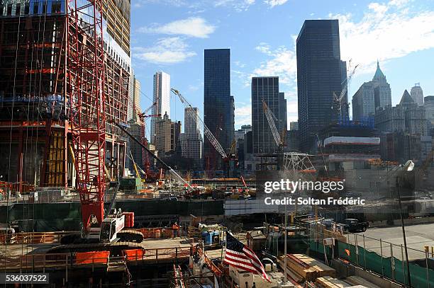 buiding site of ground zero - ground zero stock pictures, royalty-free photos & images