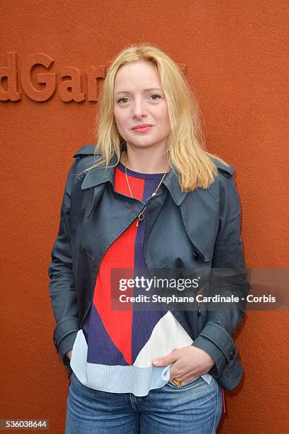 Actress Charlie Bruneau attends day ten of the 2016 French Open at Roland Garros on May 31, 2016 in Paris, France.