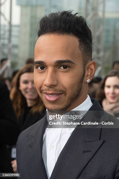 Lewis Hamilton attends the Louis Vuitton Menswear Fall/Winter 2015-2016 show as part of Paris Fashion Week on January 22, 2015 in Paris, France.