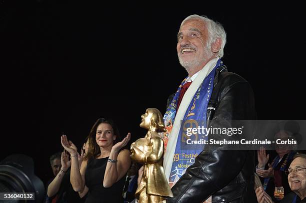 Princess Stephanie of Monaco and Jean Paul Belmondo attend the Award Ceremony of the 39th International Circus Festival of Monte-Carlo on January 20,...