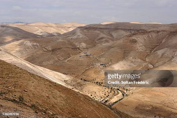 judean desert near bethlehem - jeedens öken bildbanksfoton och bilder