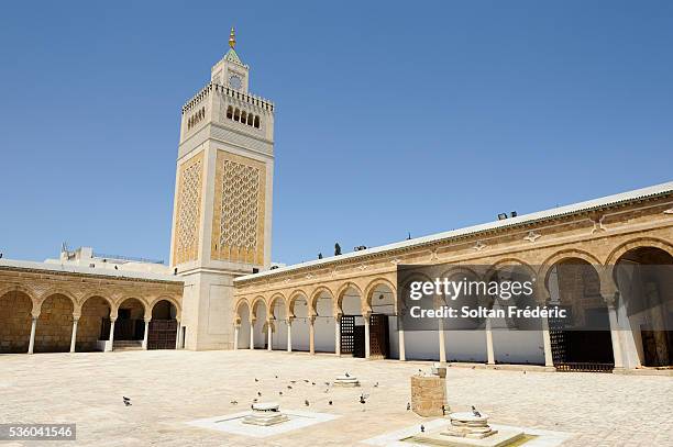 the al-zaytuna mosque in tunis - tunis stock pictures, royalty-free photos & images