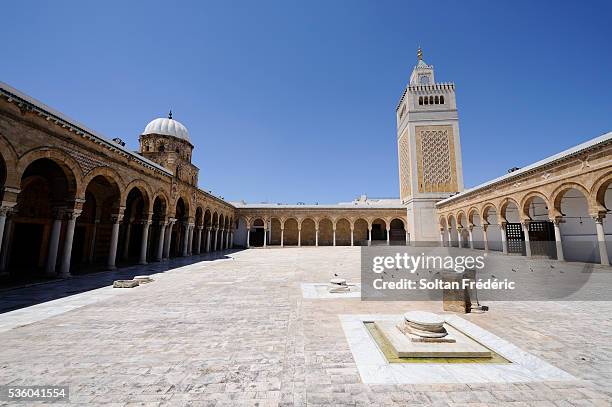 the al-zaytuna mosque in tunis - tunis stock pictures, royalty-free photos & images