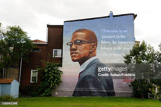 mural in philadelphia - african american history stock pictures, royalty-free photos & images