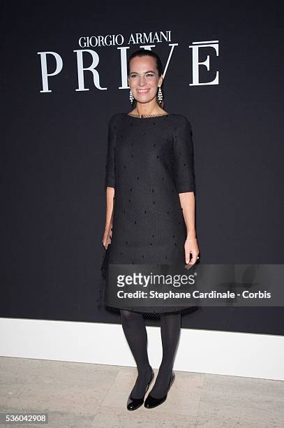 Roberta Armani attends the Giorgio Armani Prive show as part of Paris Fashion Week Haute Couture Spring/Summer 2015 on January 27, 2015 in Paris,...