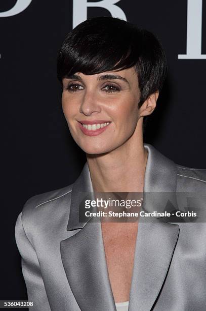 Paz Vega attends the Giorgio Armani Prive show as part of Paris Fashion Week Haute Couture Spring/Summer 2015 on January 27, 2015 in Paris, France.