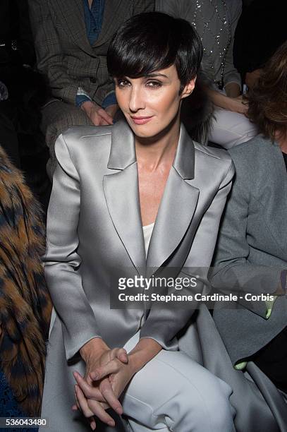 Paz Vega attends the Giorgio Armani Prive show as part of Paris Fashion Week Haute Couture Spring/Summer 2015 on January 27, 2015 in Paris, France.
