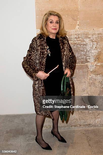 Catherine Deneuve attends the Launch Elie Top 'Haute Joaillerie Fantaisie' Collection on January 27, 2015 in Paris, France