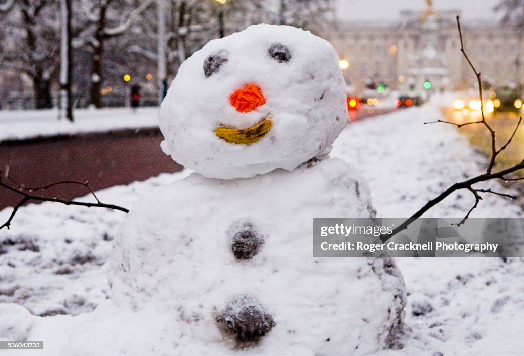 Snowman in The Mall London UK